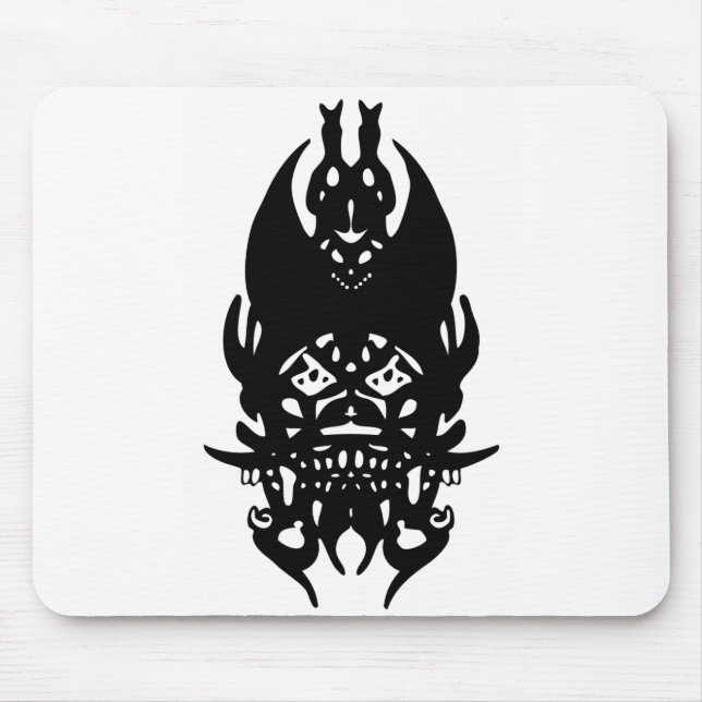 Tapis de souris noir de clown (Devant)