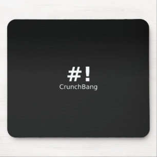 Tapis De Souris # ! Noir de CrunchBang Linux