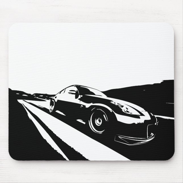 Tapis de souris noir de Fairlady 350Z (Devant)