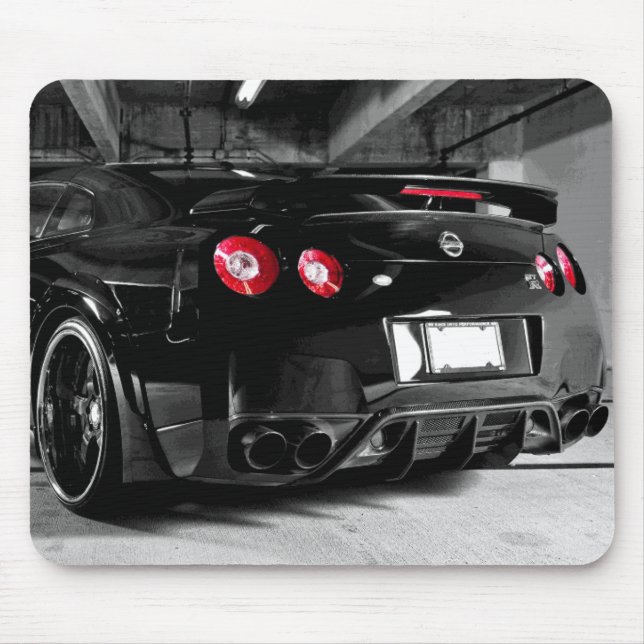 Tapis De Souris Noir de haute qualité de Nissan GT-R (Devant)