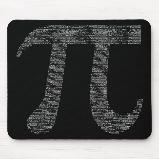 Tapis De Souris Noir de "pi" Mousepad (Devant)