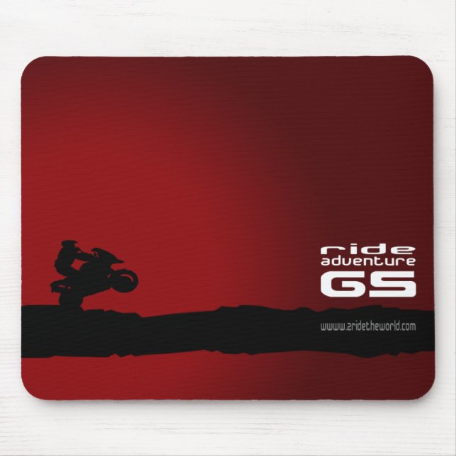 Tapis De Souris Noir de Tour-Aventure-GS sur le rouge (Devant)