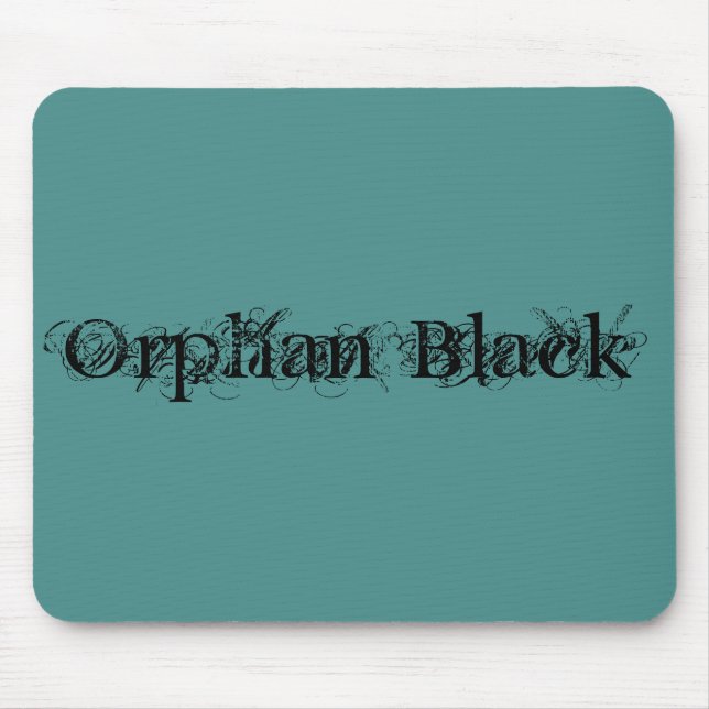 Tapis De Souris Noir d'orphelin en manuscrit chic (Devant)