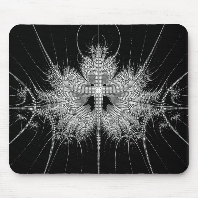 Tapis de souris noir et blanc moderne (Devant)