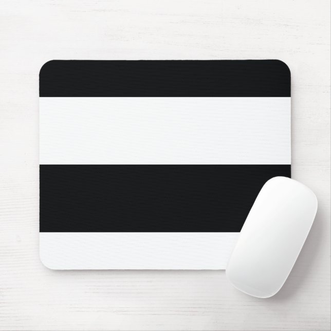 Tapis De Souris Noir et blanc Simple Extra Wide Strips (Avec souris)