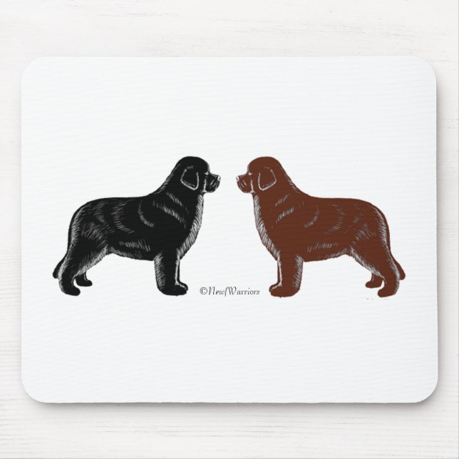Tapis de souris noir et Brown de chien de (Devant)