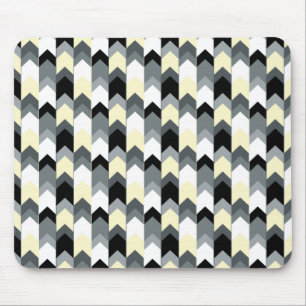 Tapis De Souris Noir, gris, chevron jaune