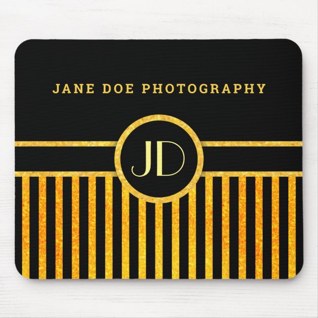 Tapis De Souris Noir & Or (Devant)