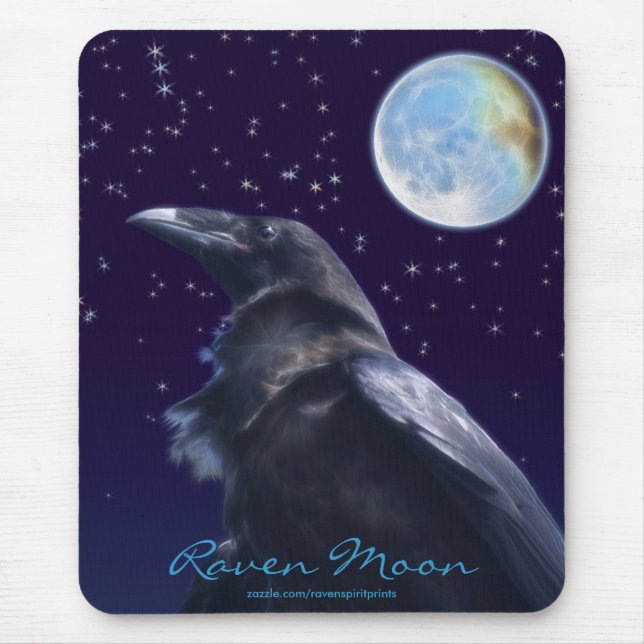 Tapis De Souris NOIR RAVEN & LUNE série Mousepad (Devant)
