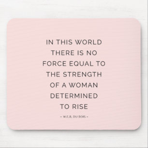 Tapis De Souris Noir rose de inspiration de citations de femme