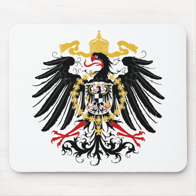 Tapis De Souris Noir rouge prussien et or d'Eagle (Devant)