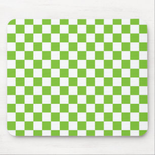 Tapis De Souris Noir vert et blanc Checkered
