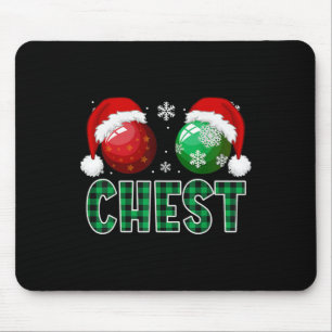 Tapis De Souris Noix de poitrine Noël Amusants Couple de marrons