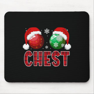 Tapis De Souris Noix de poitrine Noël Amusants Couple de marrons