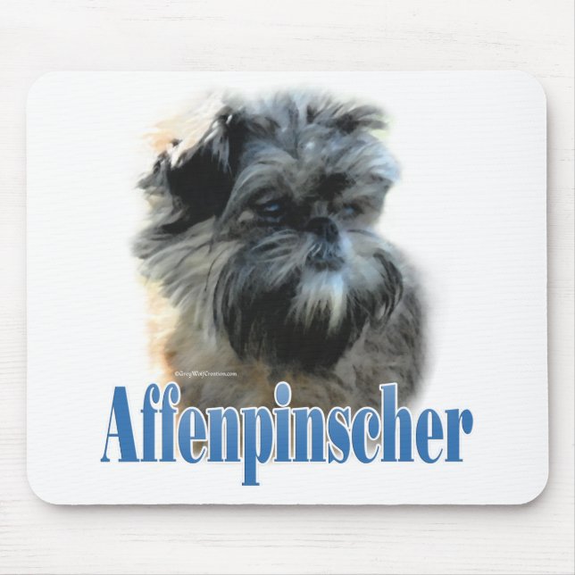 Tapis De Souris Nom Affenpinscher (Devant)
