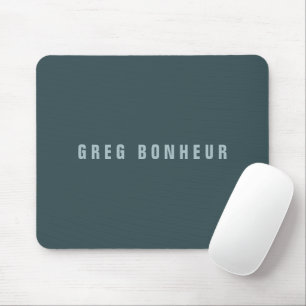 Tapis De Souris Nom au look moderne et élégant   Bleu gris