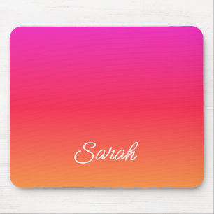 Tapis De Souris Nom de dégradé moderne rose à orange