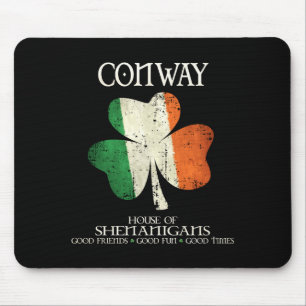 Tapis De Souris Nom de famille Conway Irlande Maison Irlandaise de
