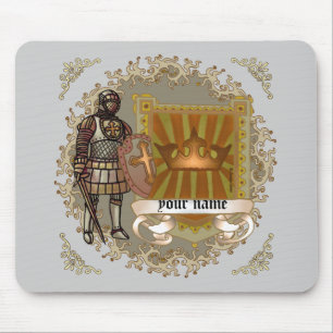 Tapis De Souris Nom de famille du bouclier de crête