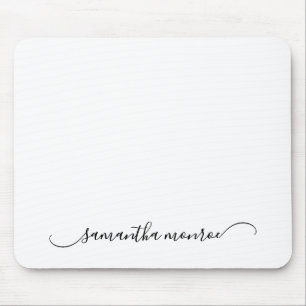 Tapis De Souris Nom de la signature de lessive incurvée classique