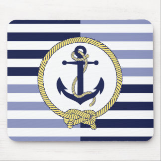 Tapis De Souris Nom de l'Ancre nautique/noeud/Personnaliser du mar