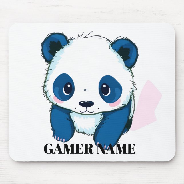 Tapis De Souris nom de Panda personnalisé (Devant)