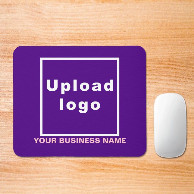 Tapis De Souris Nom et logo de l'entreprise sur le carnet de souri (Build brand name awareness. Your business name and logo on purple mousepad.)
