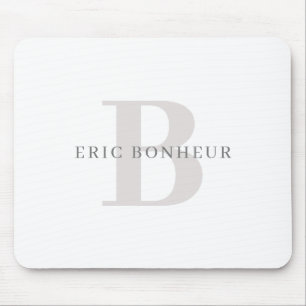 Tapis De Souris Nom et monogramme modernes élégants