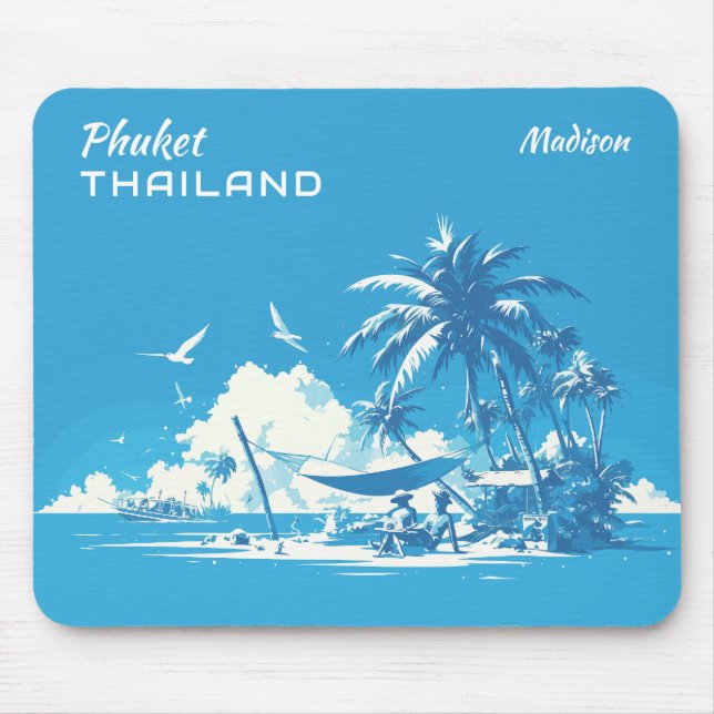 Tapis De Souris Nom et texte personnalisés Phuket Thaïlande (Devant)