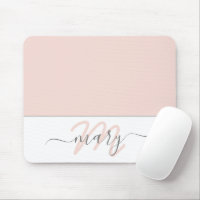Nom Monogramme Blanc Rose Rose Blanc Blanc Abstrai