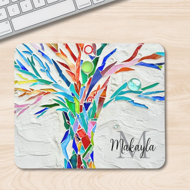 Tapis De Souris Nom Mosaïque de monogramme (Créateur téléchargé)