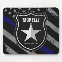 NOM personnalisé Agent de police Sheriff Cop Drape