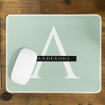 Tapis De Souris Nom personnalisé de la menthe pastel minimaliste<br><div class="desc">Nom personnalisé de la menthe pastel minimaliste</div>