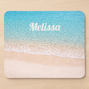 Tapis De Souris Nom personnalisé de rivage océanique