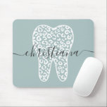 Tapis De Souris Nom personnalisé Dental Empreinte de léopard Tooth<br><div class="desc">Nom Personnalisé Dental Empreinte de léopard Dot Pesonalized Gifts!</div>