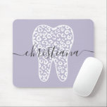 Tapis De Souris Nom personnalisé Dental Empreinte de léopard Tooth<br><div class="desc">Nom Personnalisé Dental Empreinte de léopard Dot Pesonalized Gifts!</div>