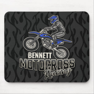 Tapis De Souris Nom personnalisé Dirt Vélo Rider Motocross Racing