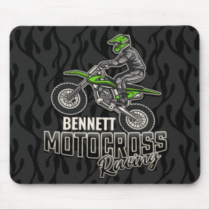 Tapis De Souris Nom personnalisé Dirt Vélo Rider Motocross Racing
