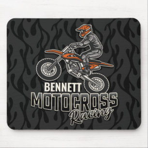 Tapis De Souris Nom personnalisé Dirt Vélo Rider Motocross Racing