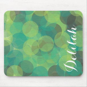 Tapis De Souris Nom personnalisé gris vert