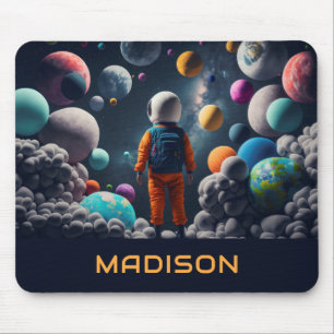 Tapis De Souris Nom personnalisé Imaginaire Espace enfant