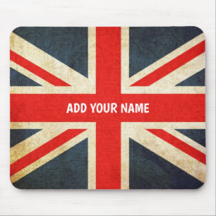 Tapis De Souris Nom personnalisé Indicateur Union Jack de groupe 