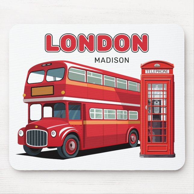 Tapis De Souris Nom personnalisé Londres Angleterre (Devant)
