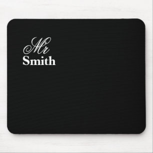 Tapis De Souris Nom personnalisé M. Noir