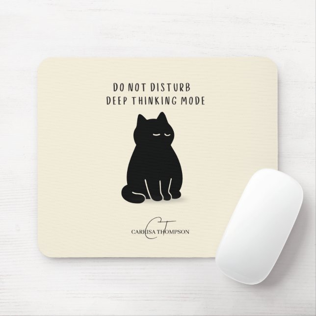 Tapis De Souris Nom personnalisé Ne pas déranger Mode de réflexion (Avec souris)
