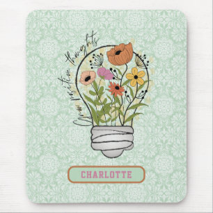 Tapis De Souris Nom personnalisé Pensées positives Inspiration