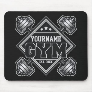 Tapis De Souris Nom personnalisé Poids Accueil Crossfit Gym