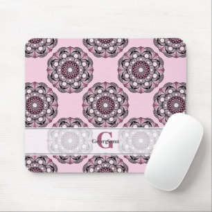 Tapis De Souris Nom Personnalisé Rose Dusky Cherry Blossom Dot Man