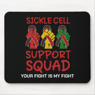 Tapis De Souris Nom personnalisé SICKLE CELL SUPPORT SQUAD Sensibi