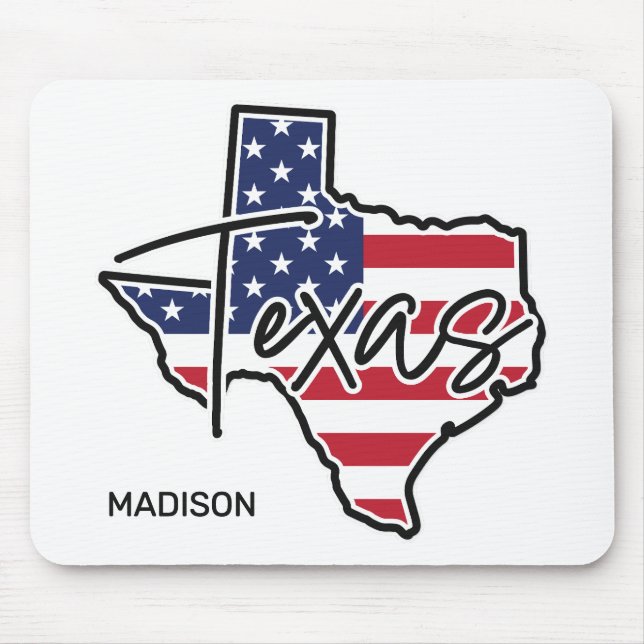 Tapis De Souris Nom personnalisé Texas (Devant)